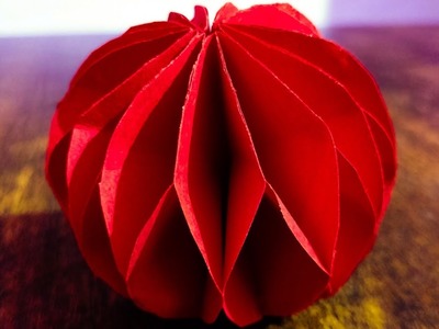 Paper Honeycomb Ball.DIY Paper Ball.Decoration Ideas.Lina's Kitchen & Crafts