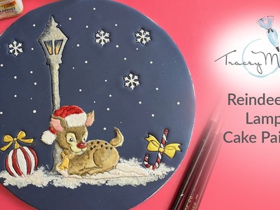 Patchwork cutters - Reindeer and Lamp Post Cake Painting with Tracey Mann