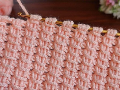 ????PERFECT????????You will love the easy Tunisian baby blanket knitting pattern????Kolay tunusişi örgü modeli.