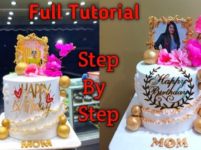 Photo Theme Customized Birthday Cake | Semi Fondant Photo Topper Cake | Photo Frame Cake