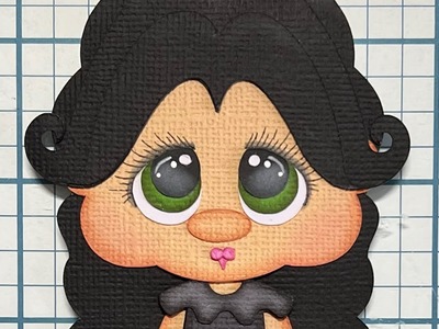 Scrapbooking Svg Paper piecing “morticia” from frightful family.