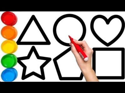 Shapes For Kids | Learn Colors,shapes drawing | 2d shapes, preschool education video for toddlers