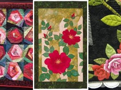 Very attractive and lovely patchwork rose quilt block pattern.ideas #quilting #trending #handmade