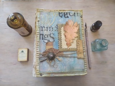 Vintage Book on Poetry.Mixed media cover (sold)
