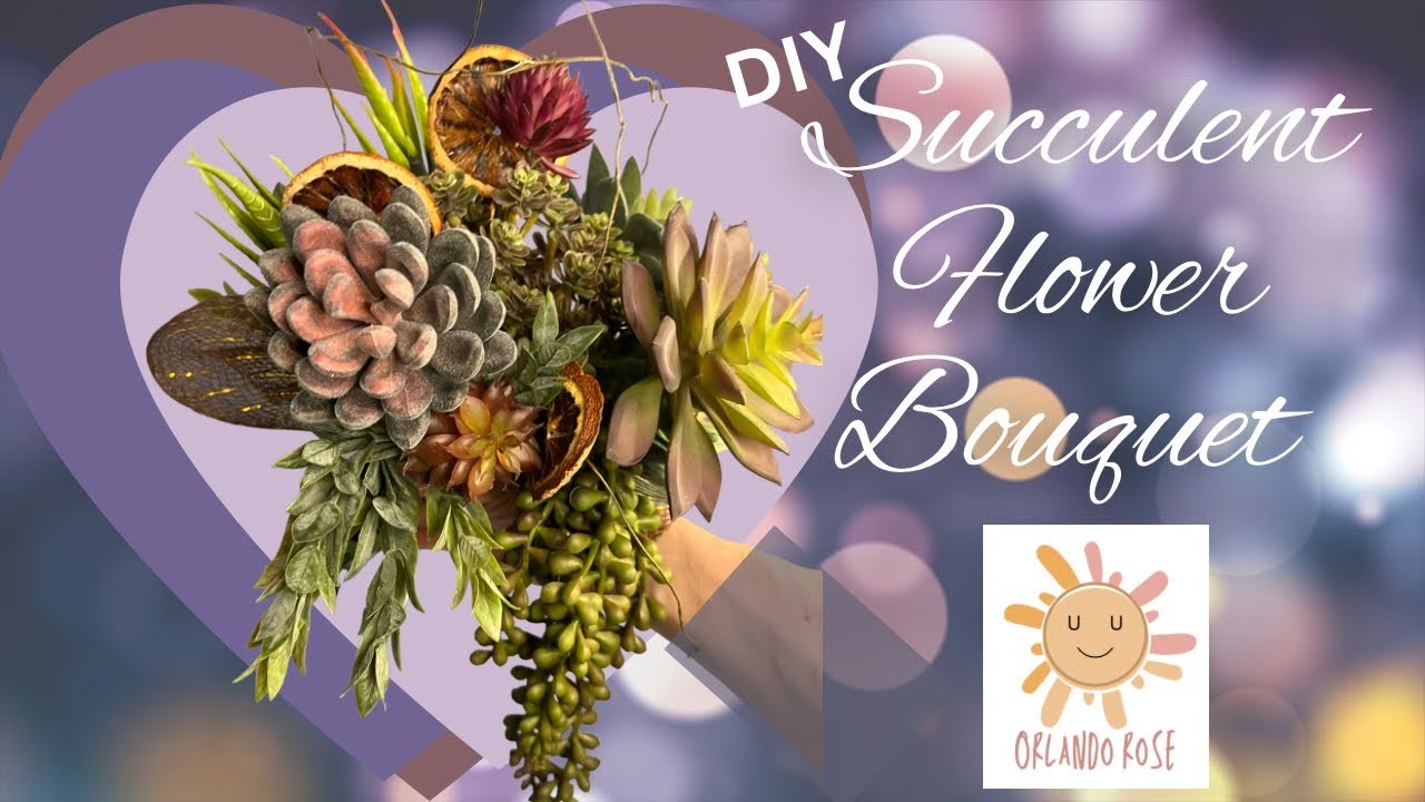 Wedding Bouquet Using Succulent Plants | #diy |#wedding