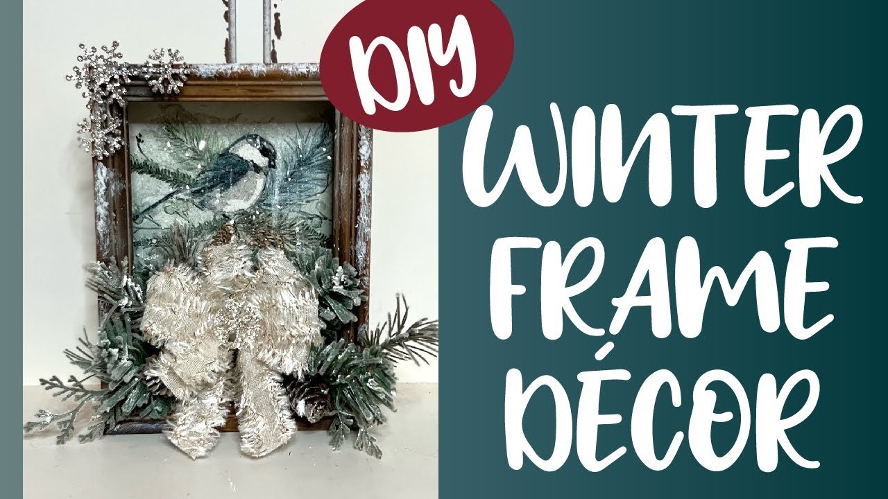 Winter frame home décor | Create a shadowbox décor piece with a winter scene