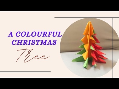 3D Colourful Paper Christmas Tree | How to make a christmas tree | DIY tutorial