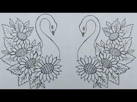 Amazing and creative hand embroidery work | Pretty Swan Embroidery Design Stitches