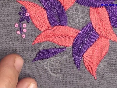 An Awesome circle Flower Hand Embroidery Idea by Miss Anjiara Begum