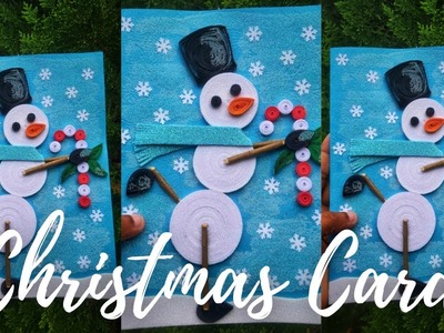 Christmas dancing snowman Card making ????⛄???? | Paper quilling card ideas for beginners