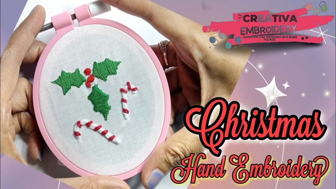 Christmas Embroidery || DIY Christmas Hand Embroidery || Christmas Ornament Hand Embroidery
