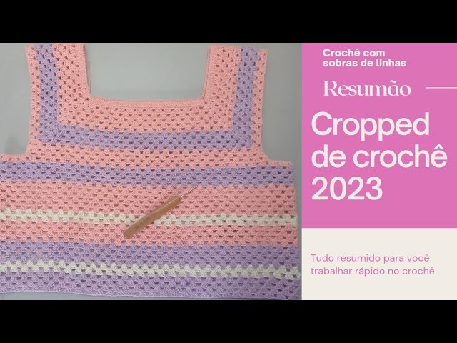 Cropped de crochê 2023 super fácil #croche #cropped