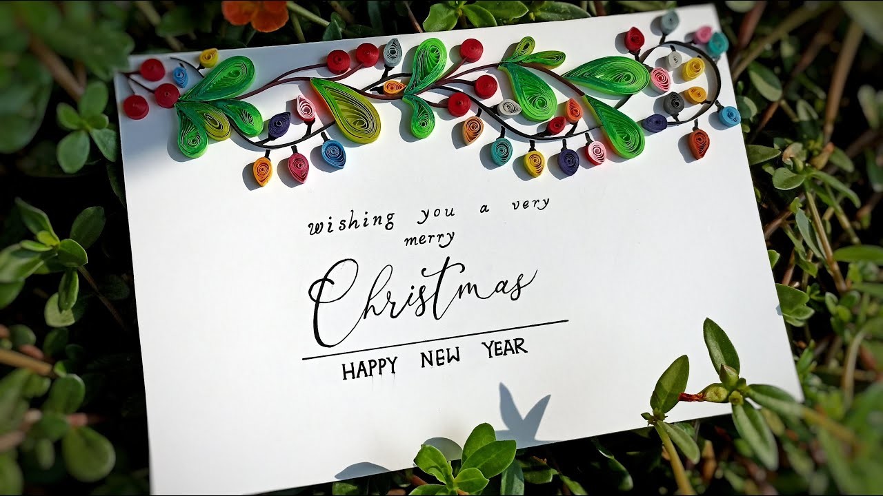 DIY Christmas Card | Christmas Quilling Card | Step by Step Tutorial