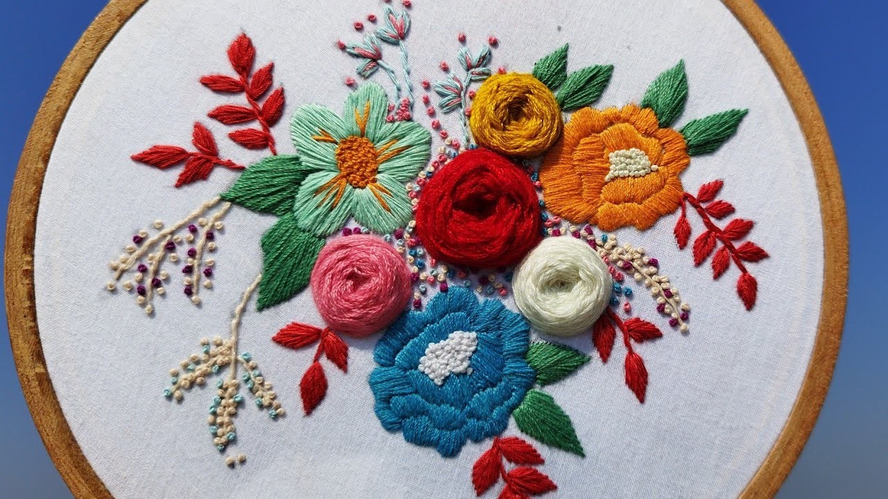 Easy Hand Embroidery Amazing Flowers Design For Beginnersembroideryart