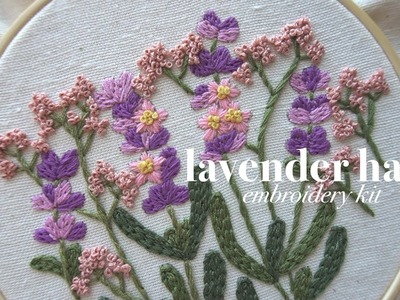 Easy Lavender Haze embroidery kit from Leisure arts