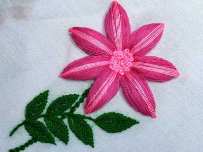 Elegant 3D Flower Embroidery Design | Hand Embroidery Designs