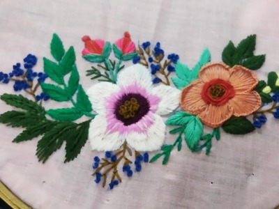 Garden dilight hand embroidery design for beginners  @sabihaembroidery