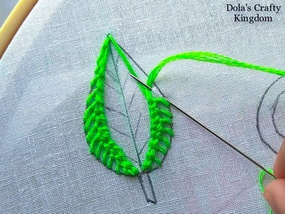 Hand Embroidery Basic Stitch For Beginners, Easy Leaf Hand Embroidery Stitches, Amazing Three Leaf