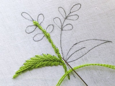 Hand Embroidery Beautiful needle art with easy dual shade floss work tutorial for beginners