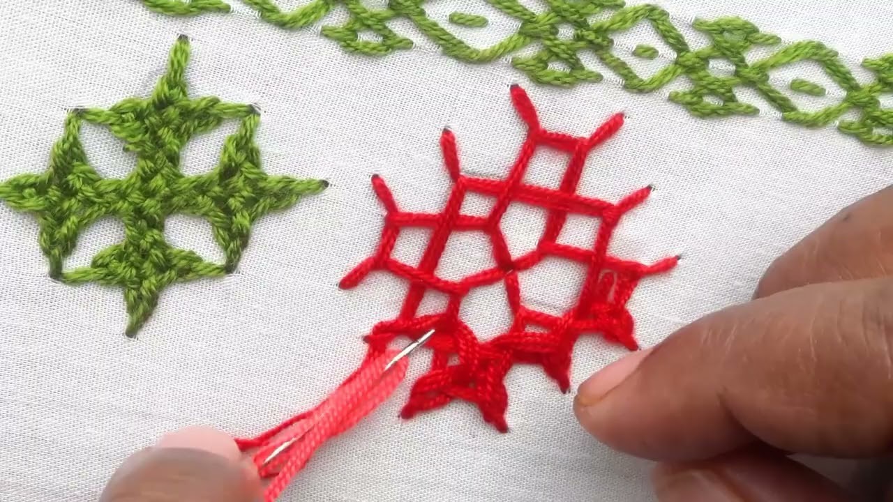 Hand embroidery design flower design kutch work design