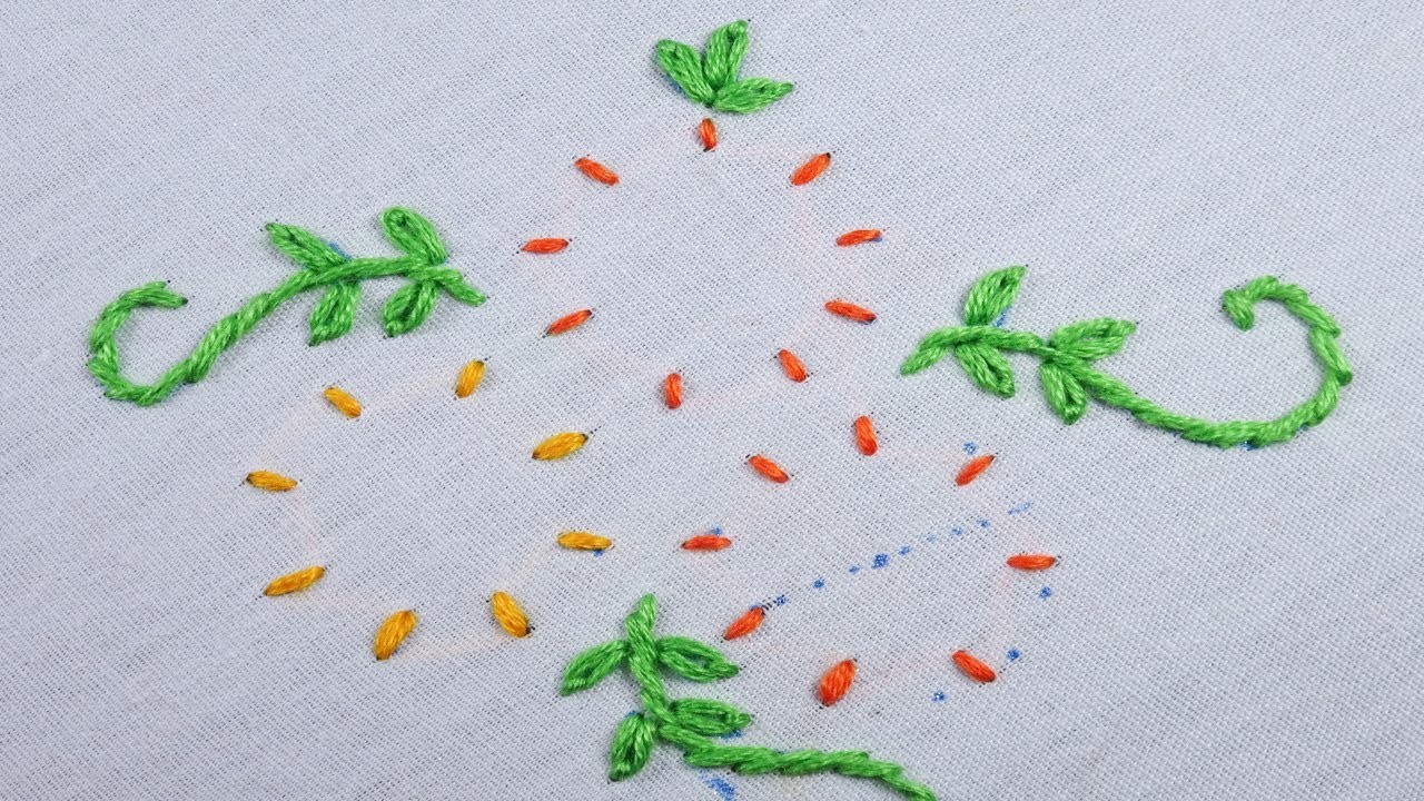 Hand embroidery elegant needle work with pearl colourful design #happynewyear2023