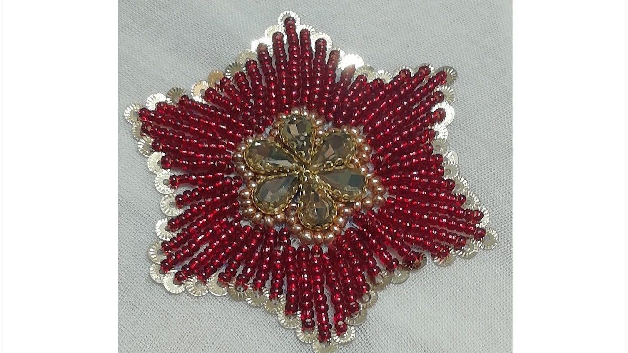 Hand embroidery|embroidery flower|beade work for dress#handembroidery#embroideryflower