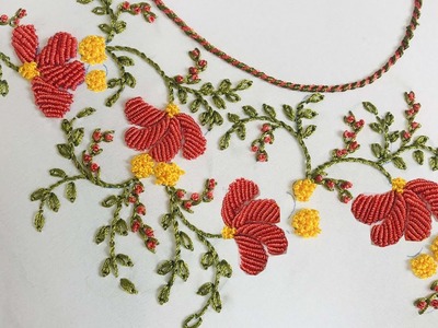 Hand Embroidery For Everyone - Neckline Embroidery - Embroidery For Beginners - Brazilian Embroidery