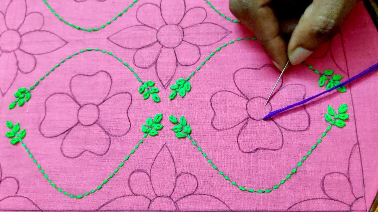 Hand embroidery so nice nakshi kantha.fulkari design stitch,Nokshi katha selai