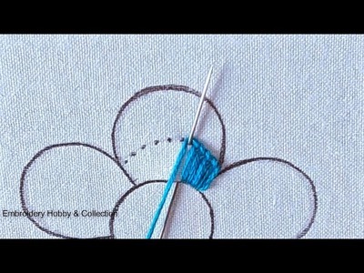 Hand Embroidery,Super Cute Fluffy stitch ,trellish stitch flower design needle art #handembroidery