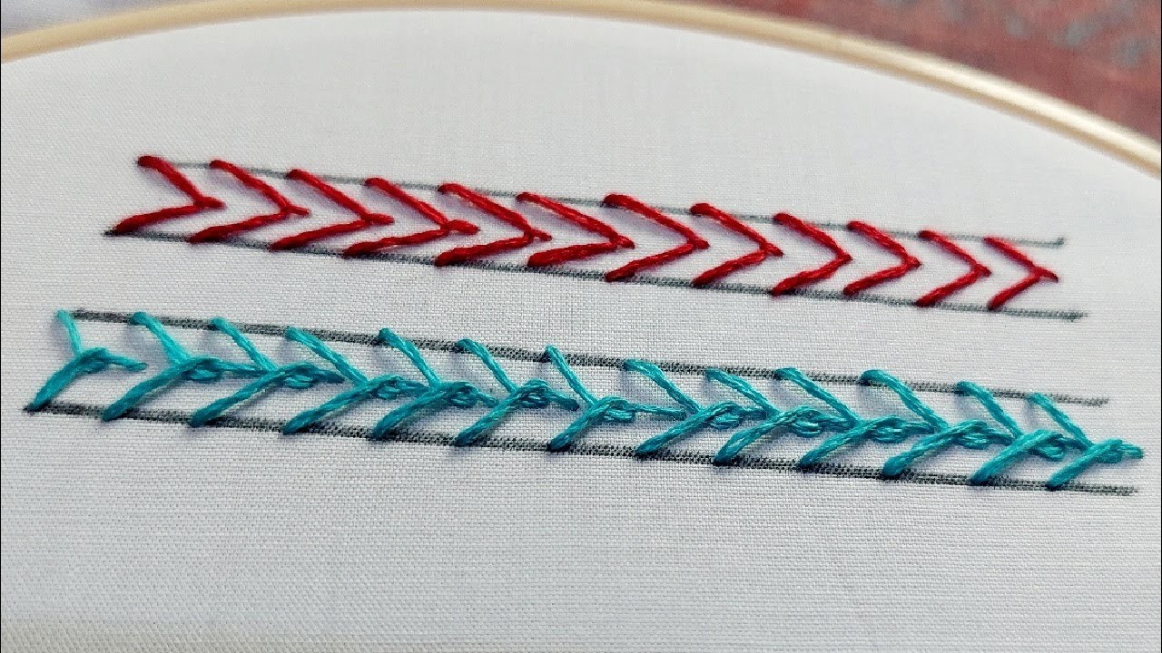 Hand embroidery twisted fly stitches | Twisted Fly Stitch for beginners| Fly stitch