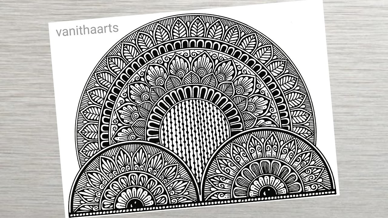 How to draw Mandala Art for Beginners | mandala tutorial stepbystep | easy mandala drawing | doodle