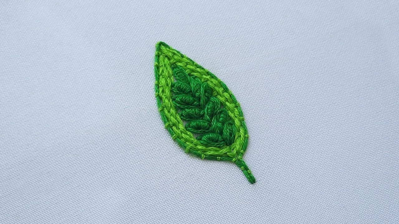 How to Embroider a Leaf - Decorative stitches