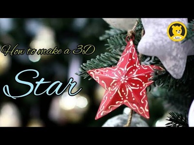 How to make 3D star using paper  | Christmas tree star | origami | star for Christmas day