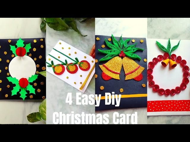 How to make Easy Diy Christmas Card || Christmas Day Card || Papercraft || Quilling paper craft ||