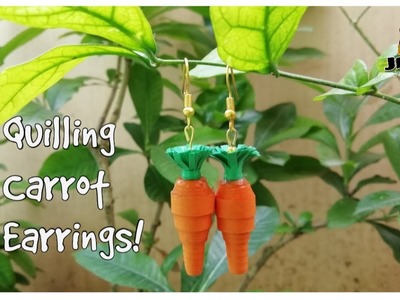 How to make quilling carrot????earrings | Beautiful earrings