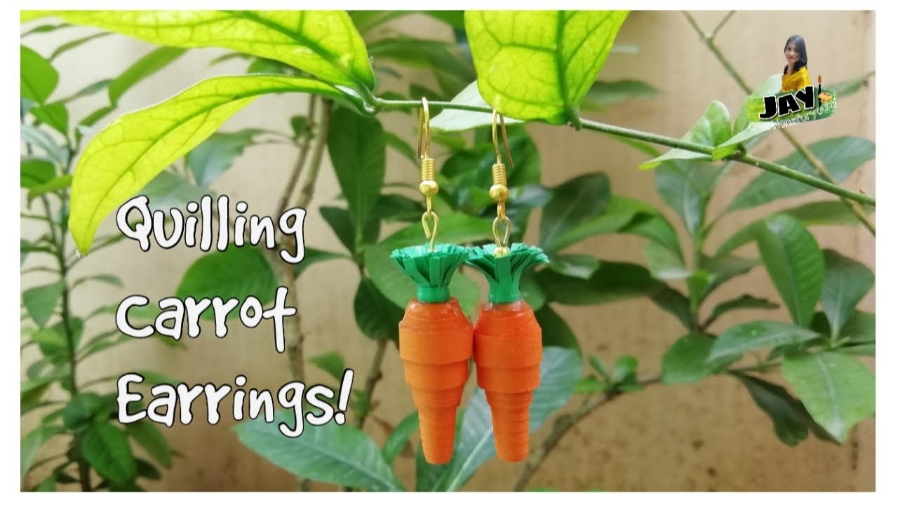 How to make quilling carrot????earrings | Beautiful earrings