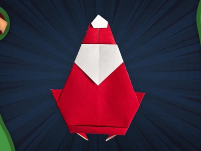 LAST-MINUTE Christmas present: Origami SANTA CLAUS!