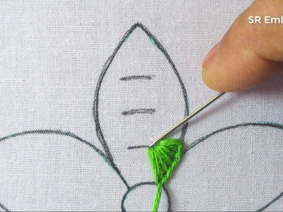 New Hand Embroidery Flower Design Needlepoint Art Flower Embroidery Pattern Easy Flower Stitch Tutor