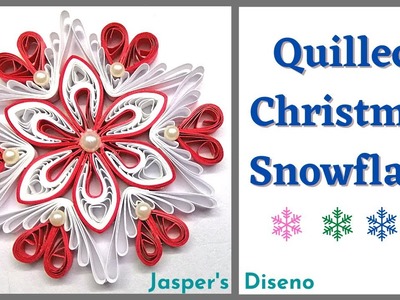New Quilled Snowflake | Christmas Tree Decoration Crafts | Quilling Snowflake | Easy Tutorial