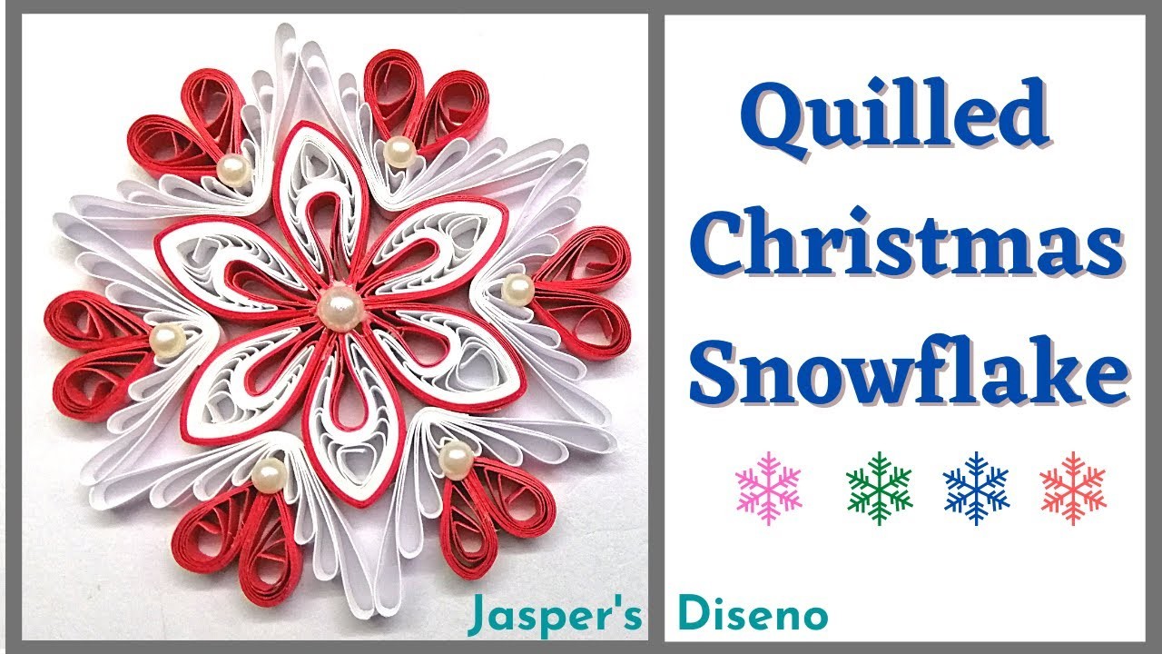 New Quilled Snowflake | Christmas Tree Decoration Crafts | Quilling Snowflake | Easy Tutorial