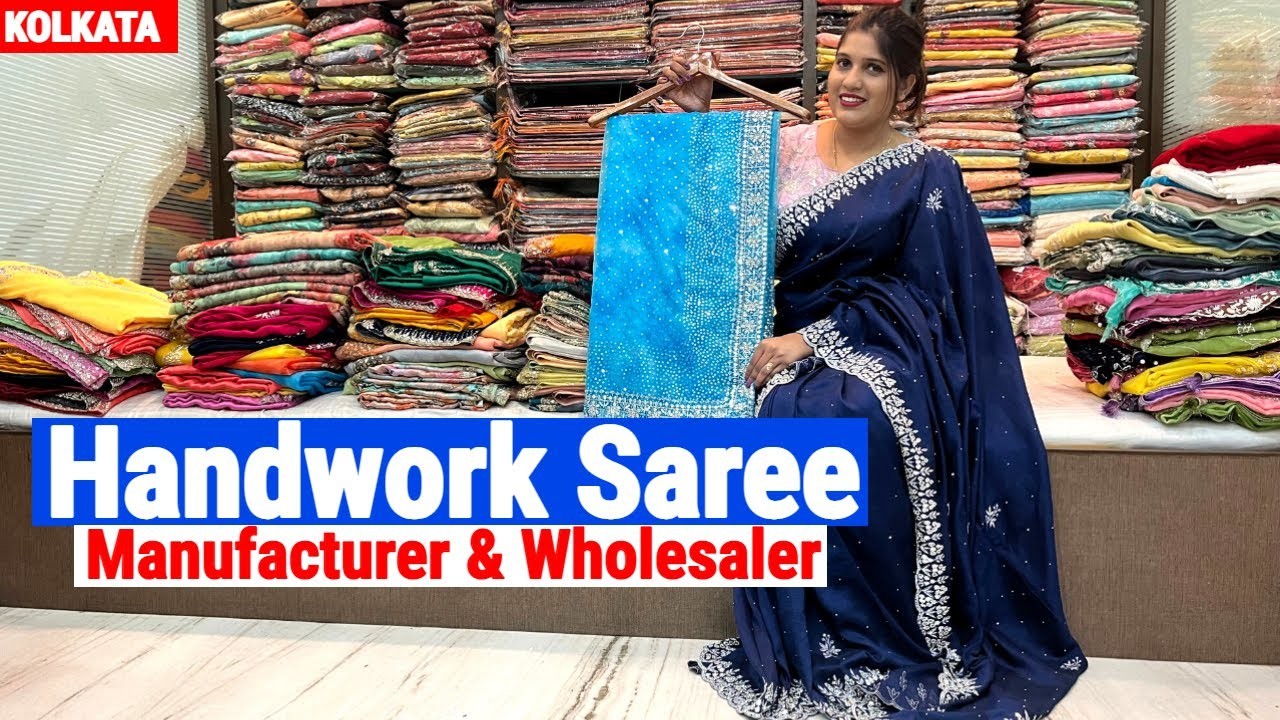 New Year Special Pure Handwork Saree Collection | Handwork Saree Wholesaler in Kolkata Park Street