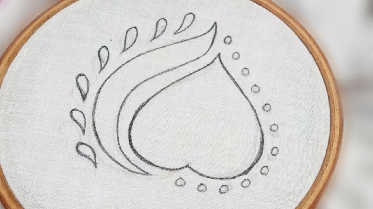Paisley Heart Embroidery Design (Hand Embroidery Work)
