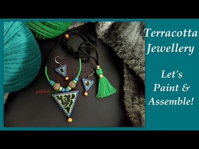 Peacock shades | Terracotta Jewellery | Let's paint and assemble