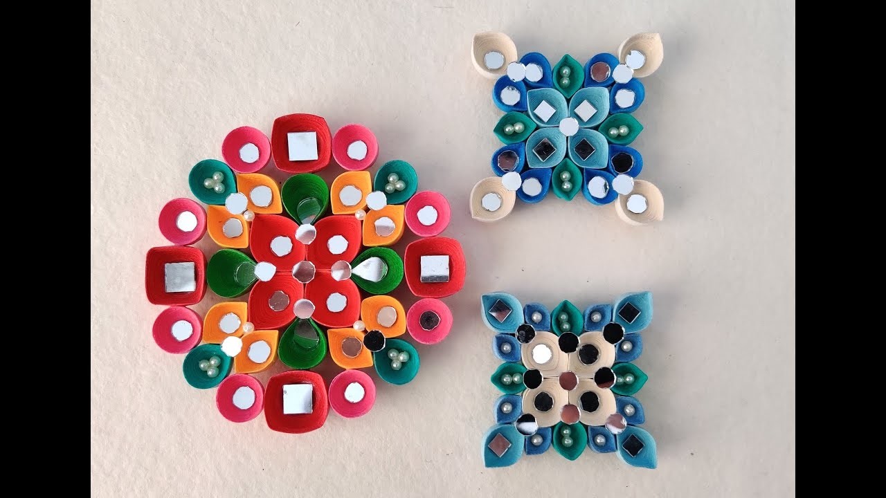 Quilled dome snowflakes, mandalas and magnets.
