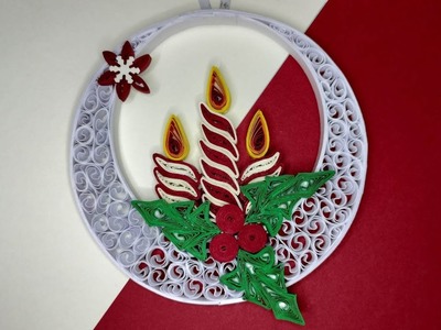 Quilling Candle - Christmas Tree Ornaments | Tutorial | Step by step | DIY | Paper Craft