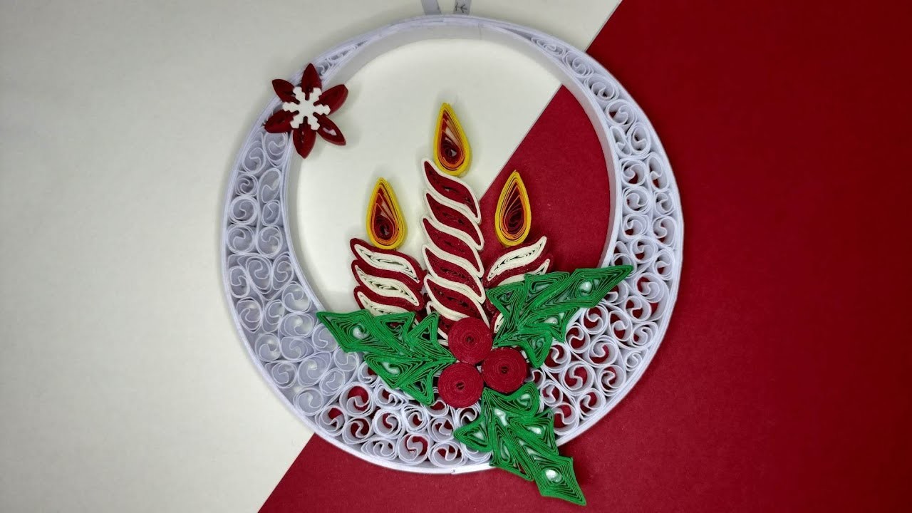 Quilling Candle - Christmas Tree Ornaments | Tutorial | Step by step | DIY | Paper Craft