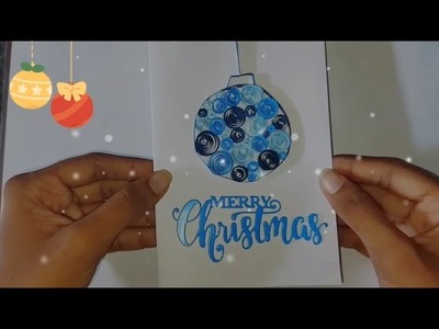 #Quilling Christmas Bubble Card | Easy Handmade Christmas Card#