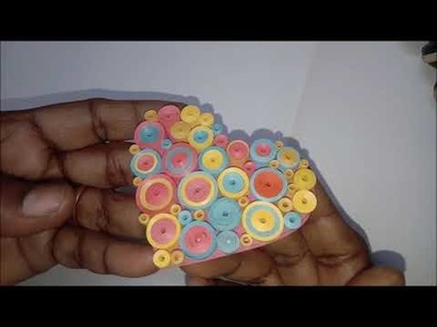 Quilling fridge magnet. Complete quilling tutorial for beginners and kids