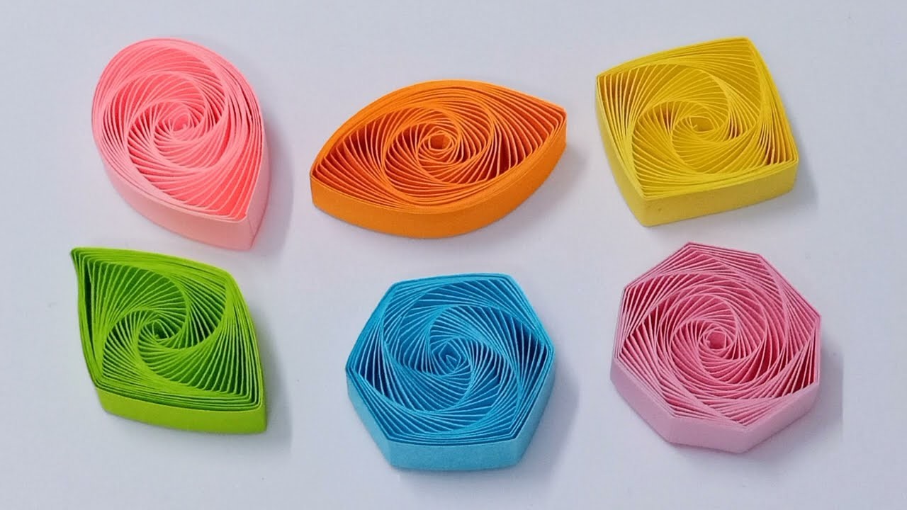QUILLING VORTEX SHAPES (TEARDROP, MARQUISE, SQUARE, DIAMOND, HEXAGON AND OCTAGON)