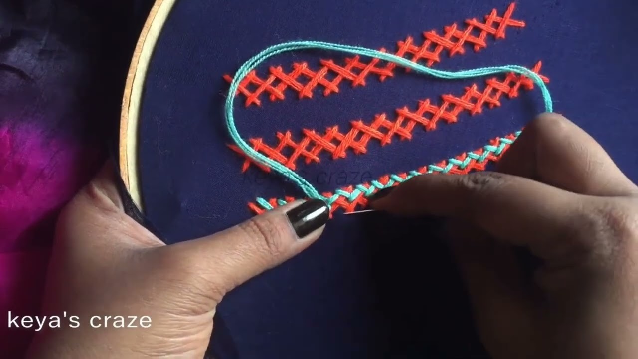 Tutorial-1014. Borderline hand embroidery.keya's craze ????????.2022